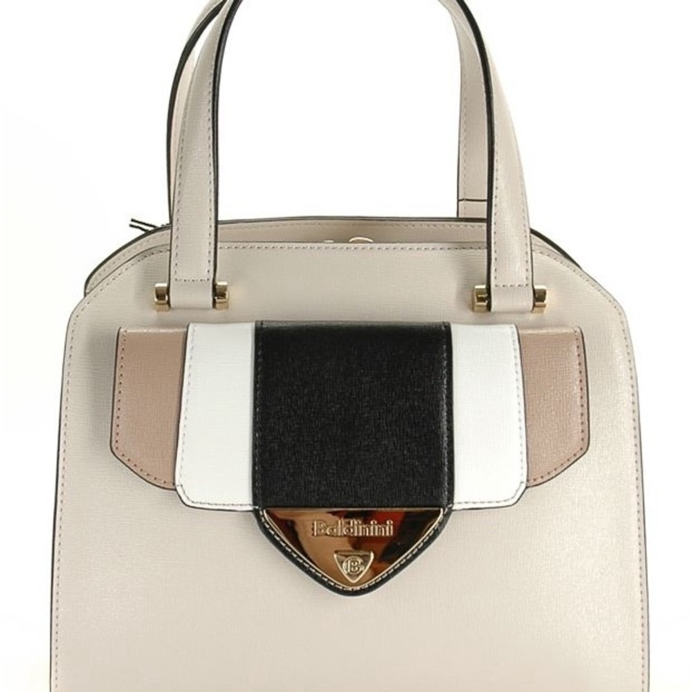 NWOT Baldinini Elegant Cream and Black Handbag/Shoulder Bag